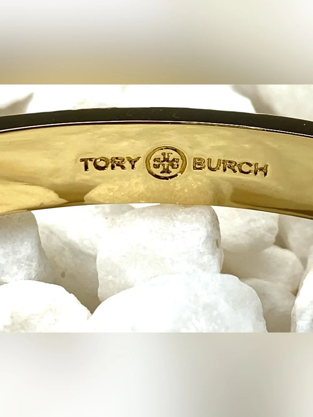 Tory Burch Gold Logo Screw-Accent Bracelet
